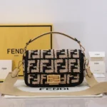 11 Fendi Baguette Medium Flap Bag Women Luxury FF Canvas