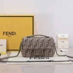 11 Fendi Baguette Medium Flap Bag Women Luxury FF Canvas