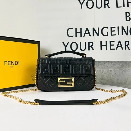 11 Fendi Baguette Medium Flap Bag Women Luxury FF Canvas