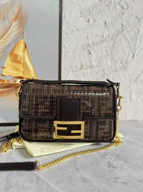11 Fendi Baguette Medium Flap Bag Women Luxury FF Canvas