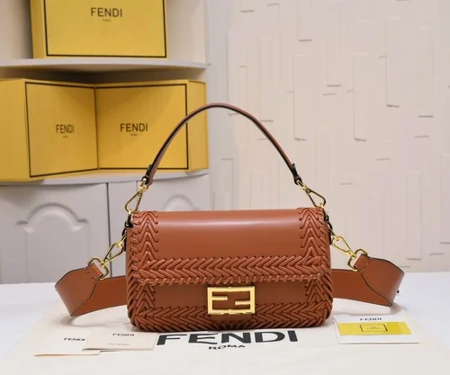 11 Fendi Baguette Medium Flap Bag Women Luxury FF Canvas