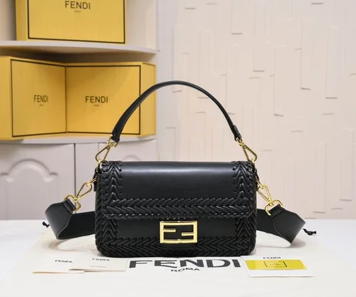 11 Fendi Baguette Medium Flap Bag Women Luxury FF Canvas