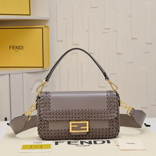 11 Fendi Baguette Medium Flap Bag Women Luxury FF Canvas