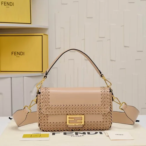 11 Fendi Baguette Medium Flap Bag Women Luxury FF Canvas