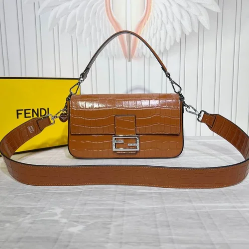 11 Fendi Baguette Medium Flap Bag Women Luxury FF Canvas