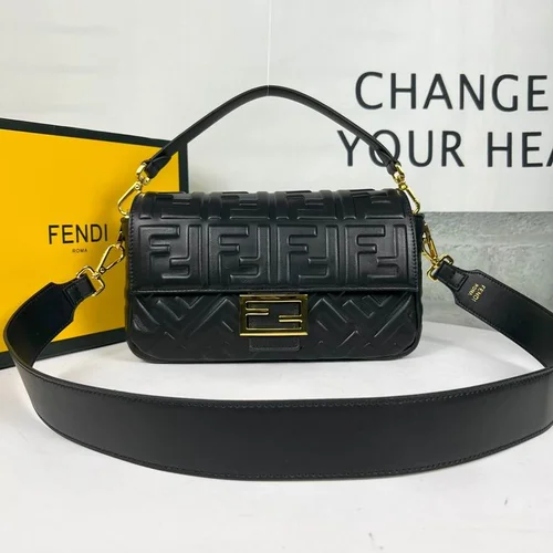 11 Fendi Baguette Medium Flap Bag Women Luxury FF Canvas