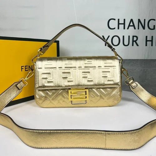 11 Fendi Baguette Medium Flap Bag Women Luxury FF Canvas