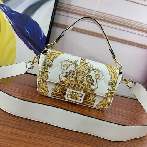 11 Fendi Baguette Medium Flap Bag Women Luxury FF Canvas