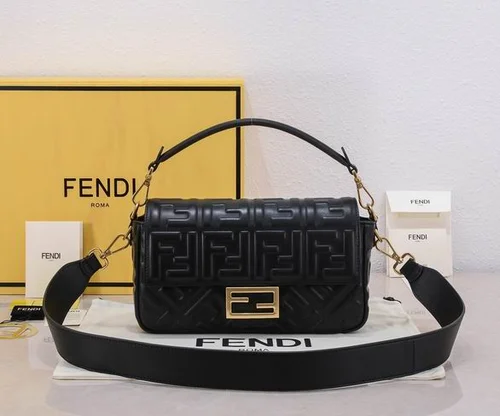 11 Fendi Baguette Medium Flap Bag Women Luxury FF Canvas