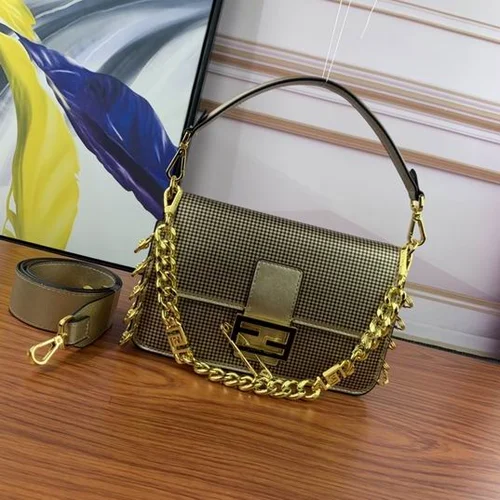 11 Fendi Baguette Medium Flap Bag Women Luxury FF Canvas