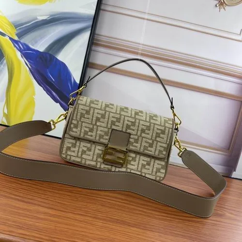 11 Fendi Baguette Medium Flap Bag Women Luxury FF Canvas
