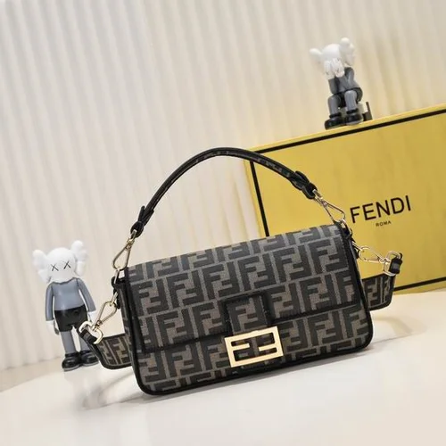 11 Fendi Baguette Medium Flap Bag Women Luxury FF Canvas