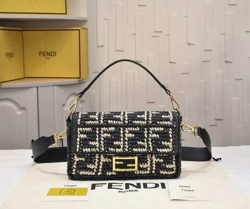 11 Fendi Baguette Medium Flap Bag Women Luxury FF Canvas