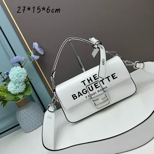 11 Fendi Baguette Medium Flap Bag Women Luxury FF Canvas