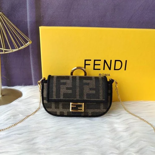 11 Fendi Baguette Medium Flap Bag Women Luxury FF Canvas