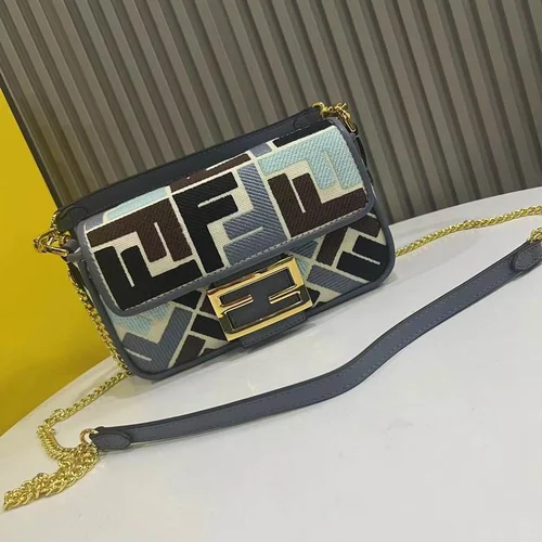 11 Fendi Baguette Medium Flap Bag Women Luxury FF Canvas