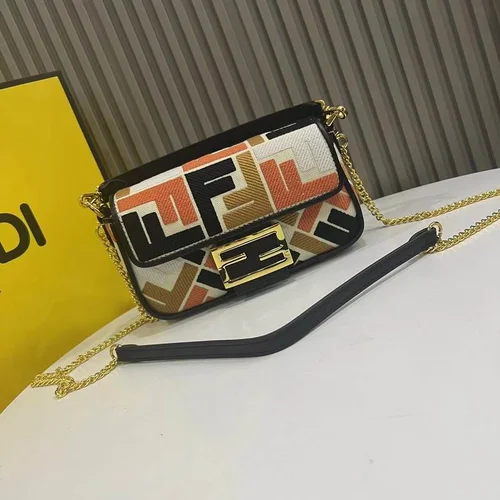 11 Fendi Baguette Medium Flap Bag Women Luxury FF Canvas
