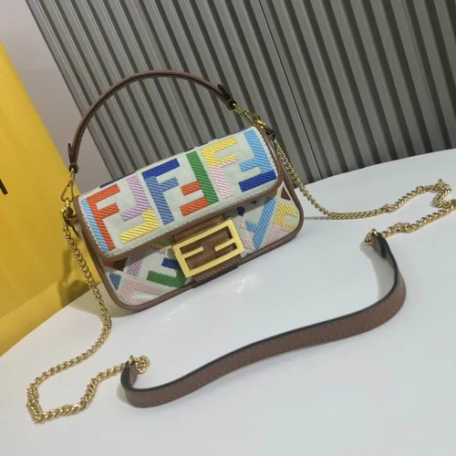 11 Fendi Baguette Medium Flap Bag Women Luxury FF Canvas