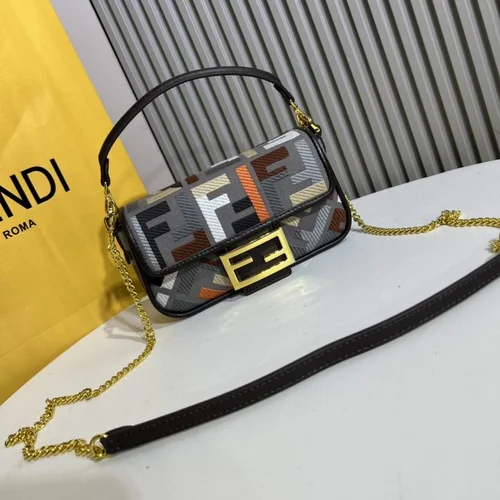 11 Fendi Baguette Medium Flap Bag Women Luxury FF Canvas