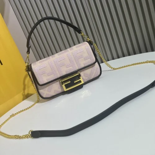11 Fendi Baguette Medium Flap Bag Women Luxury FF Canvas