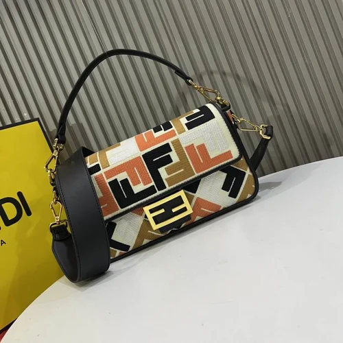 11 Fendi Baguette Medium Flap Bag Women Luxury FF Canvas