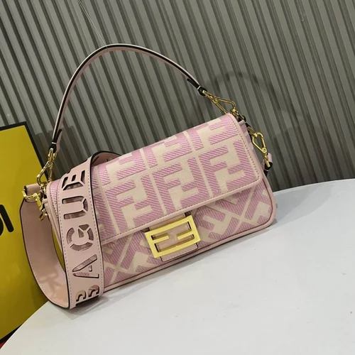 11 Fendi Baguette Medium Flap Bag Women Luxury FF Canvas