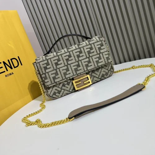11 Fendi Baguette Medium Flap Bag Women Luxury FF Canvas