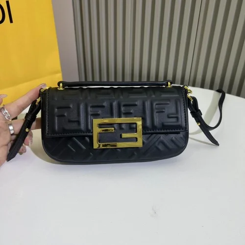 11 Fendi Baguette Medium Flap Bag Women Luxury FF Canvas
