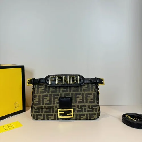 11 Fendi Baguette Medium Flap Bag Women Luxury FF Canvas