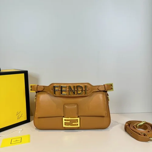11 Fendi Baguette Medium Flap Bag Women Luxury FF Canvas