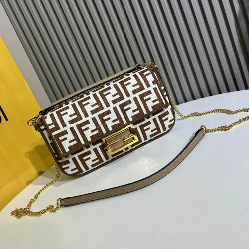 11 Fendi Baguette Medium Flap Bag Women Luxury FF Canvas