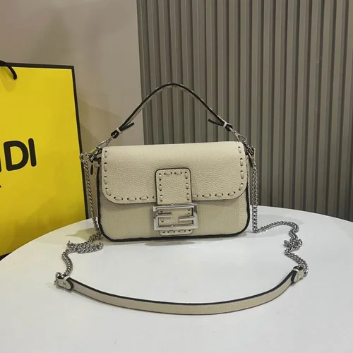 11 Fendi Baguette Medium Flap Bag Women Luxury FF Canvas