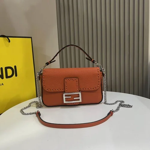 11 Fendi Baguette Medium Flap Bag Women Luxury FF Canvas