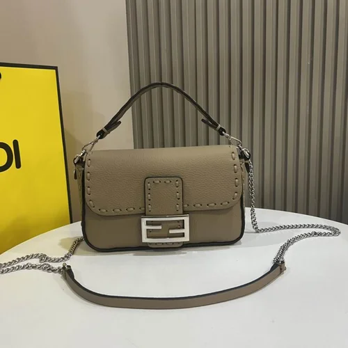 11 Fendi Baguette Medium Flap Bag Women Luxury FF Canvas