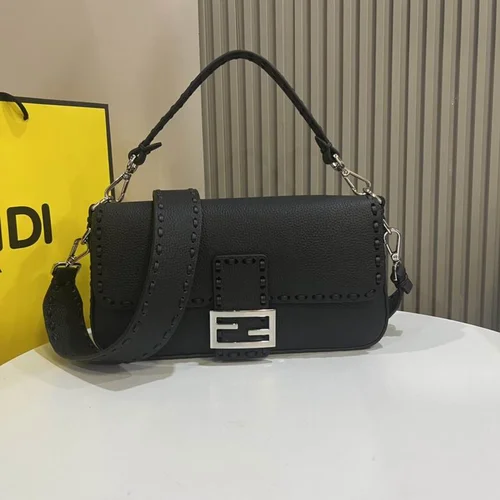 11 Fendi Baguette Medium Flap Bag Women Luxury FF Canvas