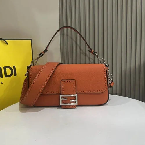 11 Fendi Baguette Medium Flap Bag Women Luxury FF Canvas