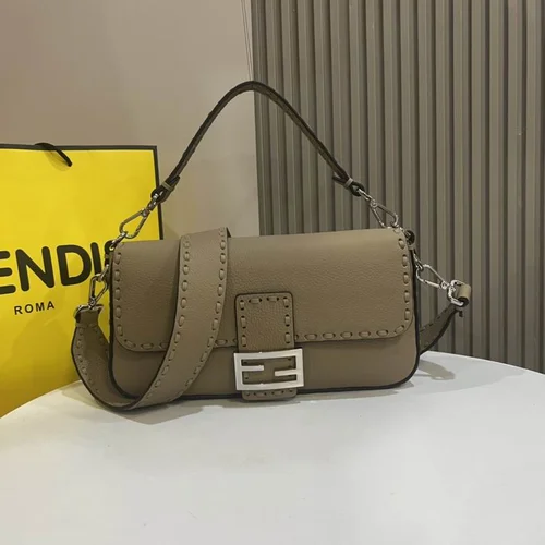 11 Fendi Baguette Medium Flap Bag Women Luxury FF Canvas