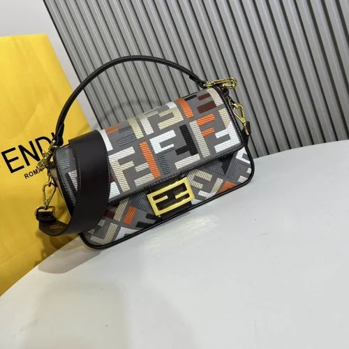 11 Fendi Baguette Medium Flap Bag Women Luxury FF Canvas