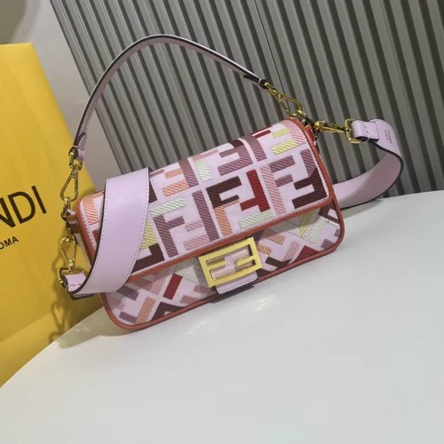 11 Fendi Baguette Medium Flap Bag Women Luxury FF Canvas