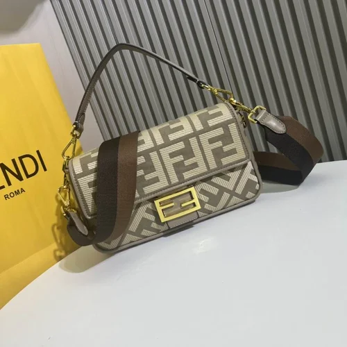 11 Fendi Baguette Medium Flap Bag Women Luxury FF Canvas