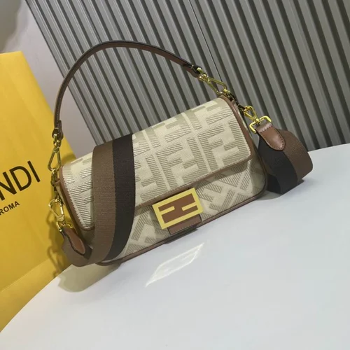 11 Fendi Baguette Medium Flap Bag Women Luxury FF Canvas