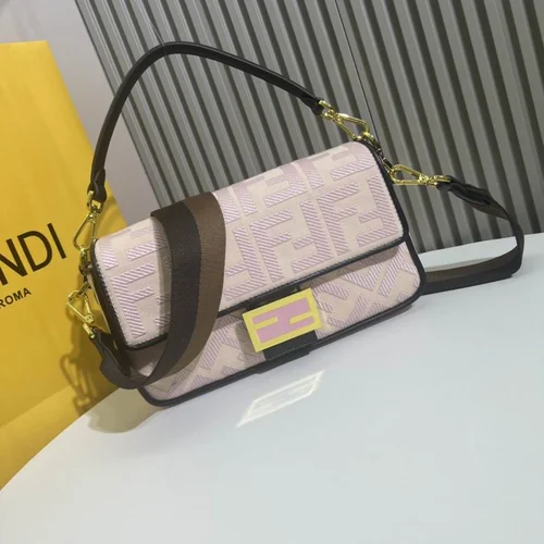 11 Fendi Baguette Medium Flap Bag Women Luxury FF Canvas
