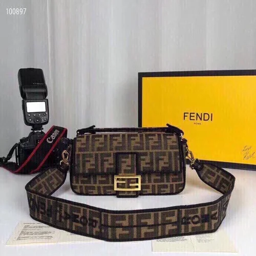 11 Fendi Baguette Medium Flap Bag Women Luxury FF Canvas