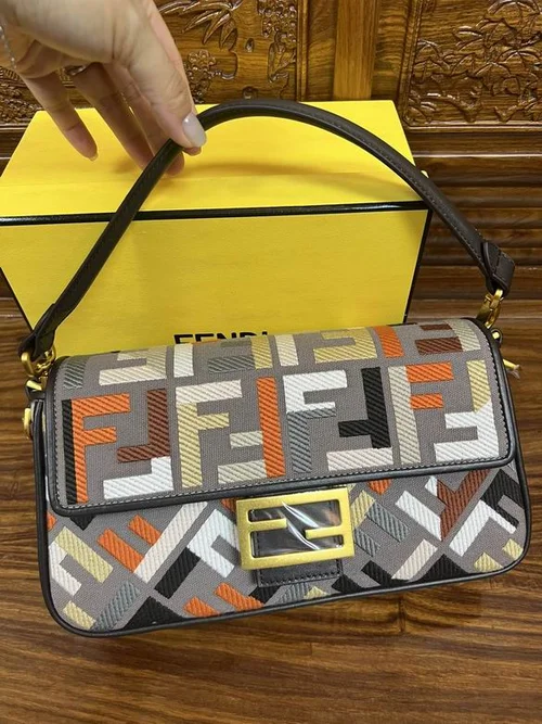 Fendi Baguette Original Medium Flap Authentic Luxury