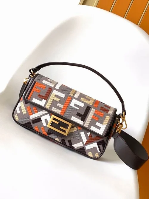 Fendi Baguette Original Medium Flap Authentic Luxury