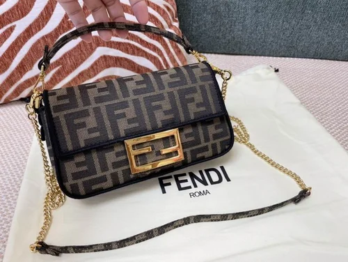 Fendi Baguette Original Medium Flap Authentic Luxury