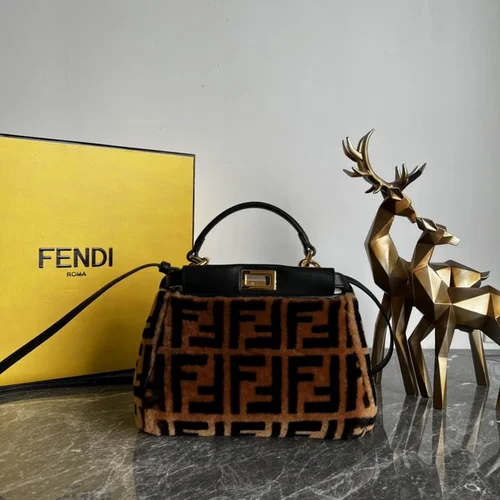 Fendi Peekaboo Original Large Bag Authentic Luxury Leather