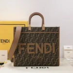 11 Fendi Large Tote Bag Women Luxury Canvas Leather Designer
