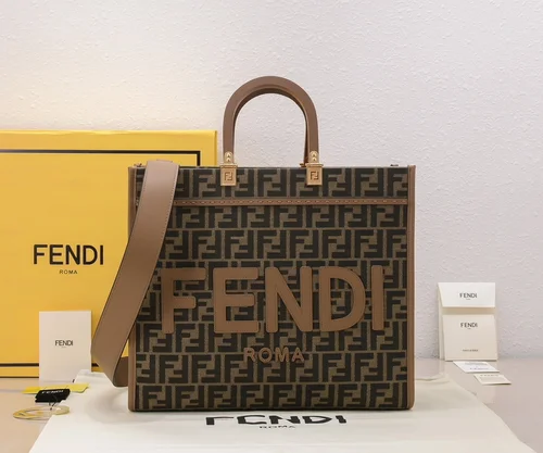 11 Fendi Large Tote Bag Women Luxury Canvas Leather Designer