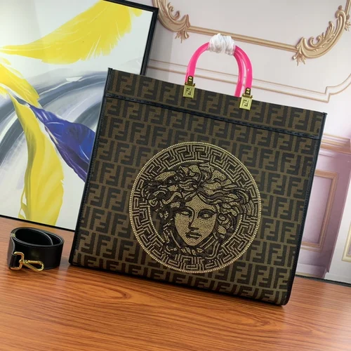 11 Fendi Large Tote Bag Women Luxury Canvas Leather Designer